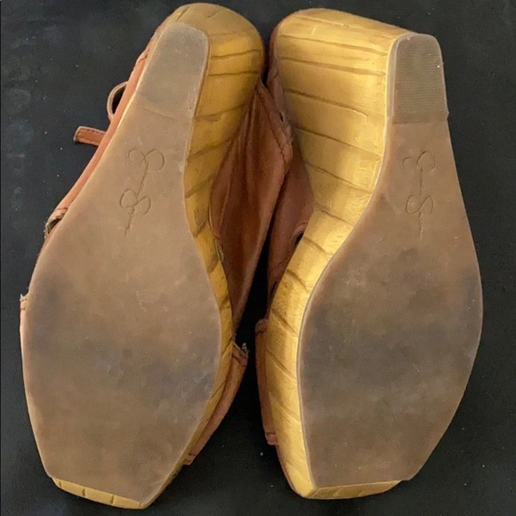 Jessica Simpson tan summer wedge sandal 9 - Picture 9 of 11